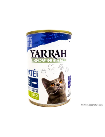 Aliment pour Chats Pâté au Saumon Bio 400g