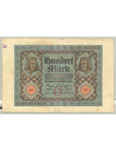 ALLEMAGNE 100 MARK 1-11-1920 SERIE C TB+