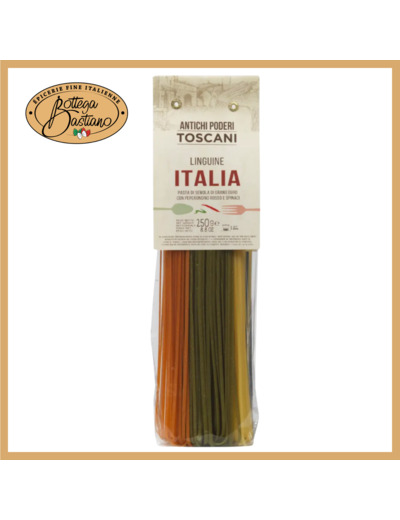 Pâtes tricolores au piment et épinards Linguine 250g