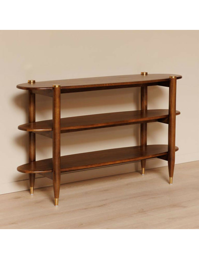 Console Details Elanza Bois de Manguier Laiton 76x130x38cm