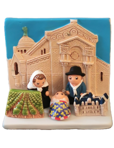 CRECHE en céramique BLOC 8x7cm- TOURAINE