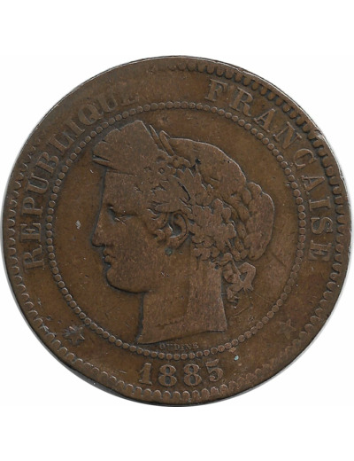 FRANCE 10 CENTIMES CERES 1885 A TB-