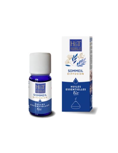 Synergie d'huiles essentielles à diffuser pour le sommeil.