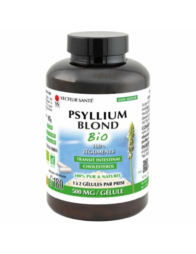 Psyllium blond Bio-180 gélules-Vecteur santé