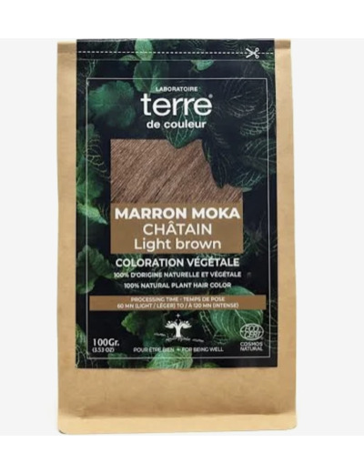Coloration végétale Marron Moka - Laboratoire Terre de Couleur - 100g