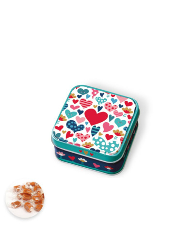 Boîte Coeurs Caramels Beurre Salé Fleur de sel