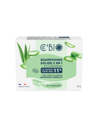 Shampooing solide 2 en 1 Aloe Vera 85g