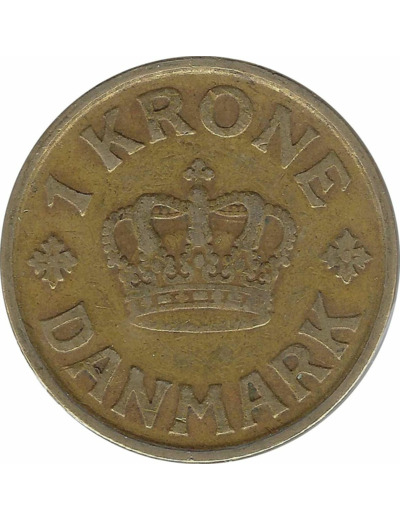 DANEMARK 1 KRONE 1925 HCNGJ TB+