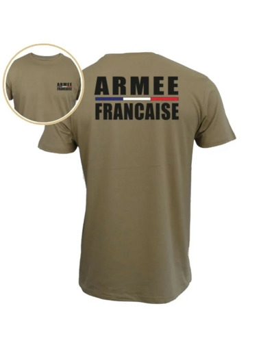 T-shirt militaire armée française coyote tan - 100% coton