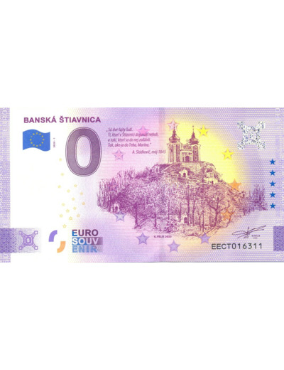 SLOVAQUIE 2020-1 BANSKA STIAVNIA VERSION ANNIVERSAIRE BILLET SOUVENIR 0 EURO