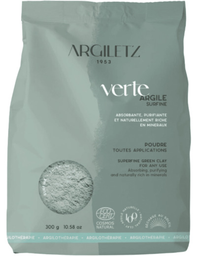 Argile verte illite surfine 300g Argiletz