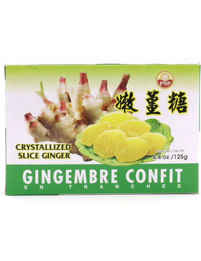 Gingembre confit en tranches - Ginger Slice (125g)