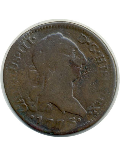 ESPAGNE 4 MARAVEDIS 1773 CARLOS III TB (W407.1)