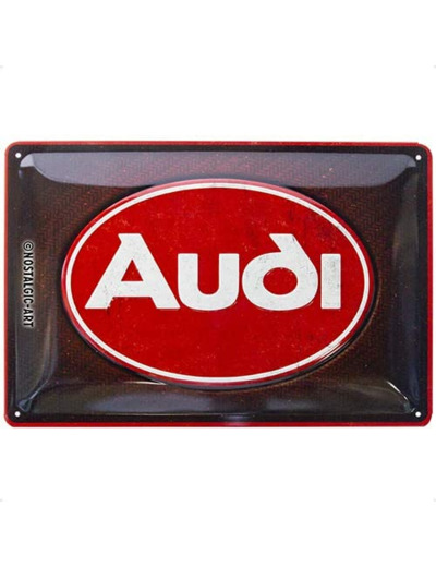 Plaque métal - Logo Audi - 20x30 cm - Nostalgic Art