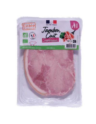 Jambon Cuit Supérieur Bio 4 Tranches