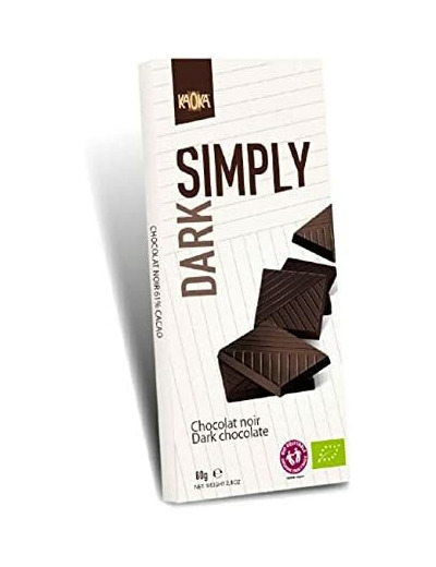 Chocolat noir simply dark 61% 80g KAOKA