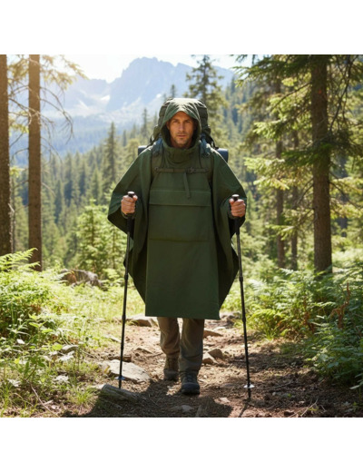 Poncho Tarp Softshell Outbreak vert : protection randonnée respirante et déperlante