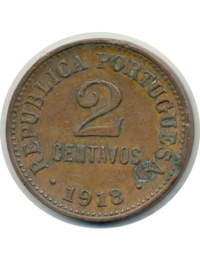 PORTUGAL 2 CENTAVOS 1918 TTB (W568) N2