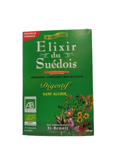 Elixir du Suédois Bio-Sans Alcool-20 ampoules-St Benoît