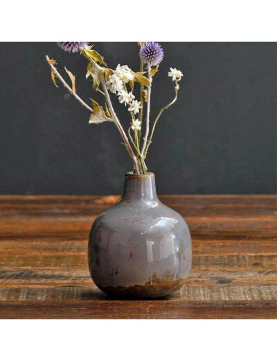 Vase céramique parme Chehoma 10x9cm