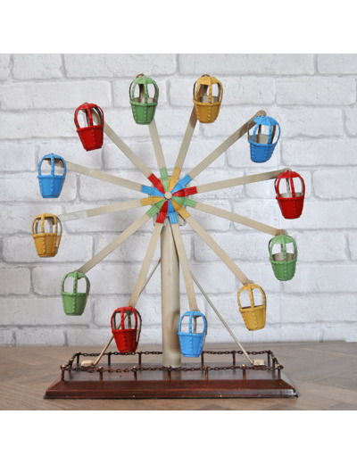 Déco grande roue manège 33x41cm