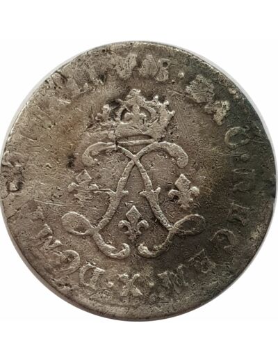 LOUIS XIV (1643-1715) 4 SOLS AUX 2 L 1692 X (Amiens) B+