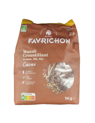 Muesli Croustillant Cacao 1kg Bio