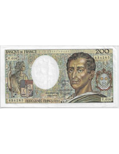 FRANCE 200 Francs MONTESQUIEU 1983 V.016 TTB+