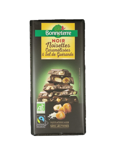Chocolat Noir Noisettes Caramélisées Bio 180g