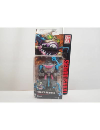 FIGURINE TRANSFORMERS TITANS RETURN GNAW de chez HASBRO boite abimée