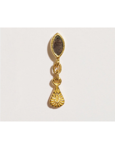 Mono Boucle d'oreille Nala Onyx Noir