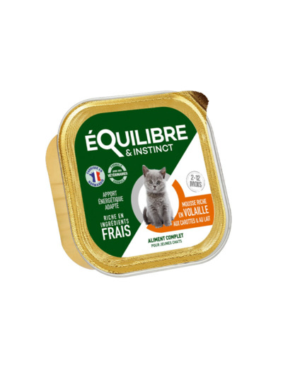 Équilibre & Instinct CHATON, Mousse riche en volaille & aux carottes - 85g