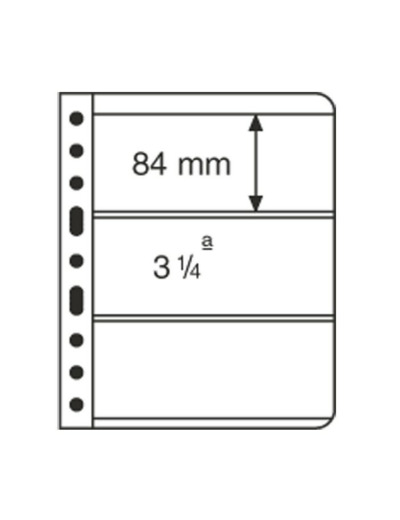 FEUILLES VARIO TRANSPARENTES 3 BANDES 319560