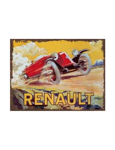 Plaque métal Renault par René De Bas - 40x30cm