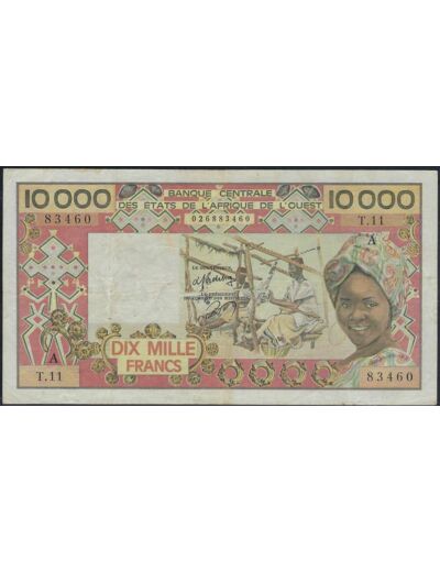 B.C.E.A.O 10000 FRANCS NON DATE (1978) A (COTE D'IVOIRE) T.11 TTB-