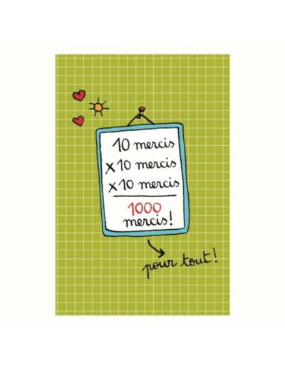 CARTE POSTALE DOUBLE MERCI