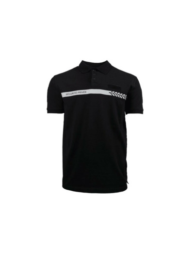 Polo sécurité privée noir GK SAFETEK® - agent de sécurité