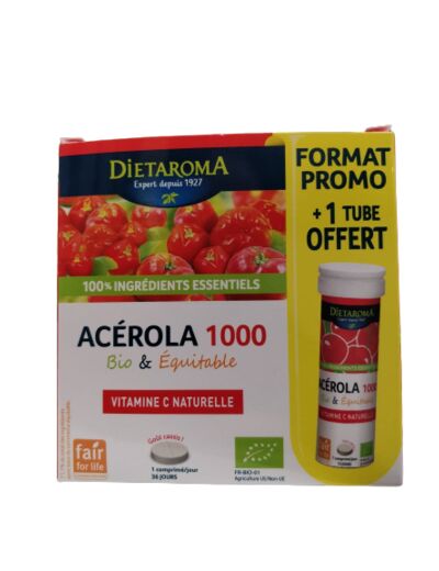 Acérola 1000 +1tube offert-36 comprimés-Dietaroma