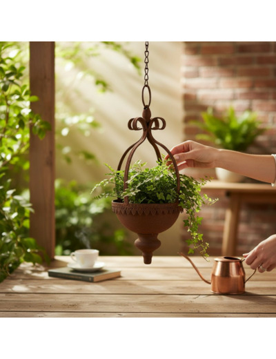 Jardinière à suspendre fer 18x35cm