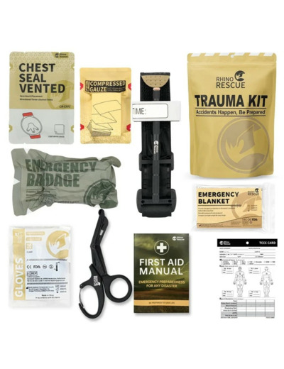 IFAK Rhino Rescue – Kit secours tactique compact 7 pièces