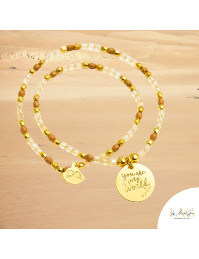 BRACELET MANTRA YOU ARE MY WORLD