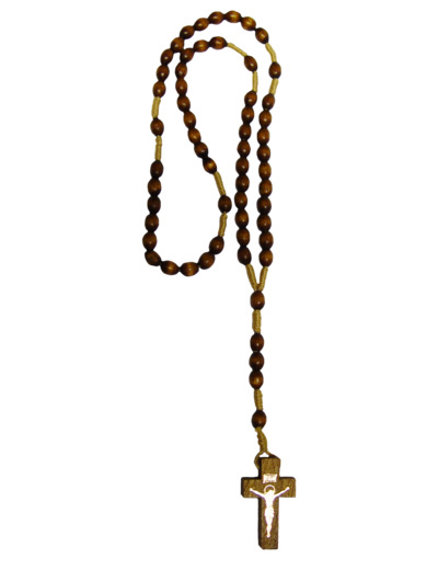 Chapelet en Bois sur Corde - PALISSANDRE