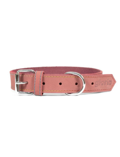 Collier en NUBUCK, Rose pour chiens - 60cm x 30mm