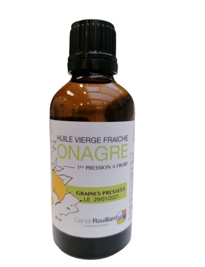 Huile vierge fraiche d'Onagre-50ml-Daniel Rouillard