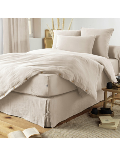 Housse de couette Gaze de coton unie GAÏA L'Effet Papillon