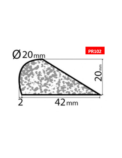 Bourrelet profilé mousse PR102 – 2m