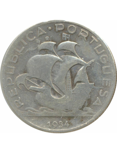 PORTUGAL 5 ESCUDOS 1934 TB