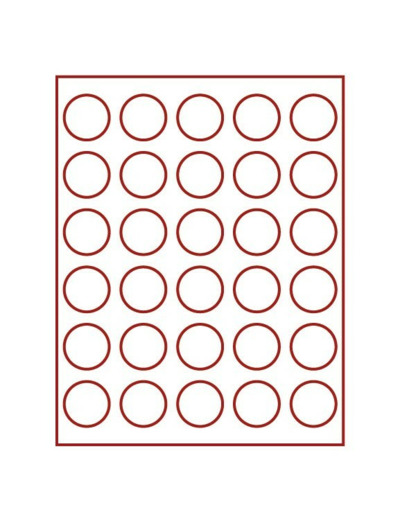MEDAILLIER MONNAIE 30 ALVEOLES RONDES POUR MONNAIES DE Ø 39 MM