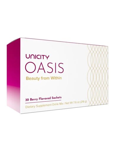 OASIS Unicity, Boisson anti-âge au collagène marin, 30 sachets (216g)