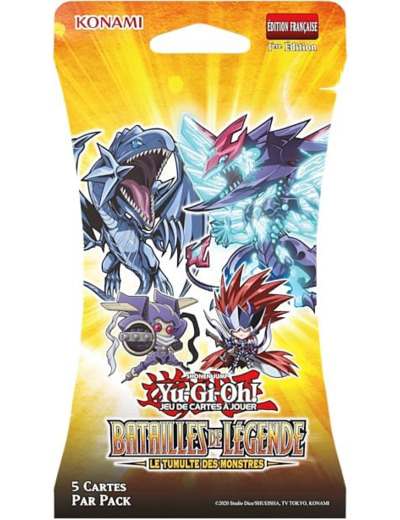 Yu-Gi-Oh! Booster Batailles de Légende : Le Tumulte des Monstres - 5 cartes - À partir de 6 ans - Édition française